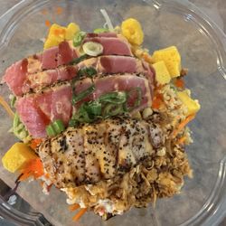 The Poké Shack - Big kahuna bowl with seared ahi tuna fresh and delicious!