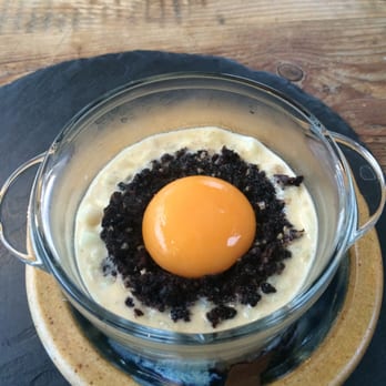 The Three Chimneys - Colbost Skink, Marag Dubh & Talisker Crumb with a local croft egg yolk. Smoked in the jar. Yum! - Seafood Near Me - Isle of Skye, HLD The Three Chimneys - Colbost Skink, Marag Dubh & Talisker Crumb with a local croft egg yolk. Smoked in the jar. Yum! - Seafood Near Me - Isle of Skye, HLD