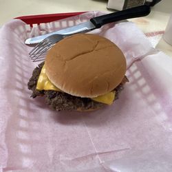 Little Bit's Grill - Cheese burger made to order.