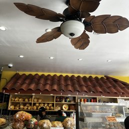 a ceiling fan in a store