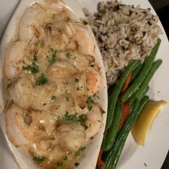 Black Pelican - Shrimp and crab casserole with pilaf rice, steam vegetables - Pizza Near Me - Chesapeake, Virginia Black Pelican - Shrimp and crab casserole with pilaf rice, steam vegetables - Pizza Near Me - Chesapeake, Virginia