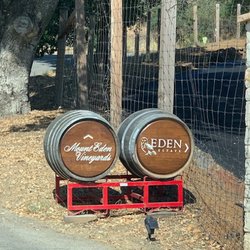 Mount Eden Vineyards - Keep following the paved road to find us at the top! Eden Estates is our neighbor to the right.
