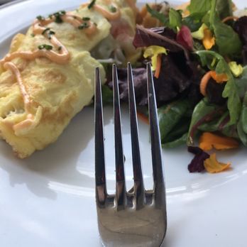Industry Kitchen - Lobster omelette with a filthy fork. - American Near Me - New York, New York Industry Kitchen - Lobster omelette with a filthy fork. - American Near Me - New York, New York
