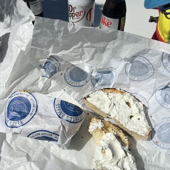 Yetz's Bagels - Everything bagel with plain cream cheese - Bagels Near Me - Goleta, California Yetz's Bagels - Everything bagel with plain cream cheese - Bagels Near Me - Goleta, California