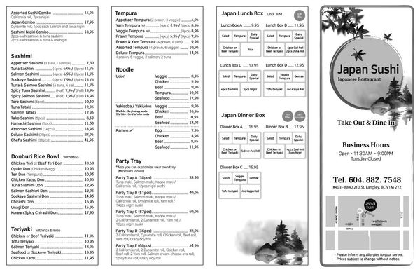 Menu photo 4 Japan Sushi Langley, BC