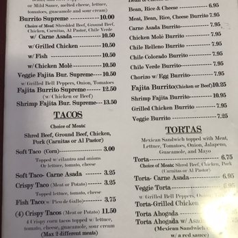 Perlita's Authentic Mexican Restaurant - Burrito supreme and chili relleno in this menu. I'm gonna try the carne asada burrito next time. - Mexican Near Me - Crescent City, California