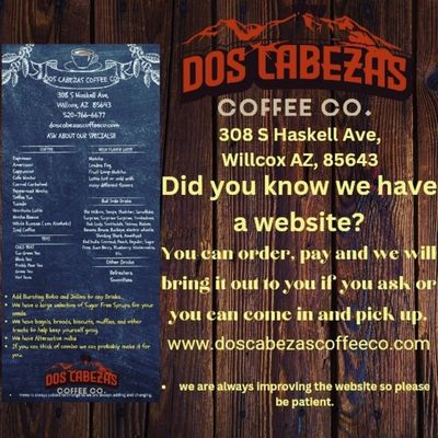 Menu photo 6 Dos Cabezas Coffee Willcox, AZ