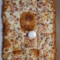 Messed up chicken bacon ranch pizza