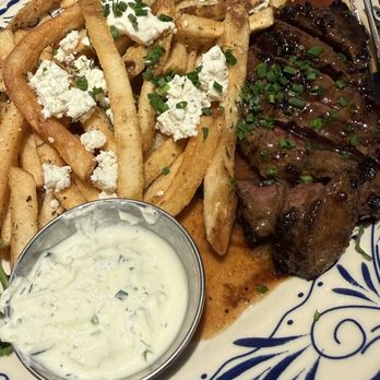 Ema - Shawarma-Spiced Skirt Steak Frites* - Mediterranean Near Me - Glenview, Illinois Ema - Shawarma-Spiced Skirt Steak Frites* - Mediterranean Near Me - Glenview, Illinois