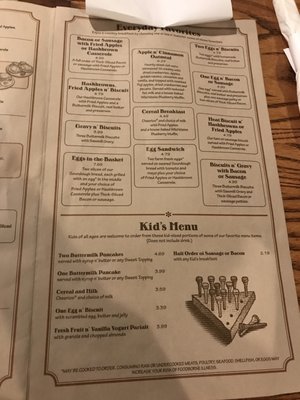 Menu photo 4 Cracker Barrel Old Country Store Lithia Springs, GA