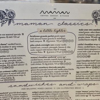 maman - Menu as of September 2026 - Breakfast & Brunch Near Me - Bethesda, Maryland