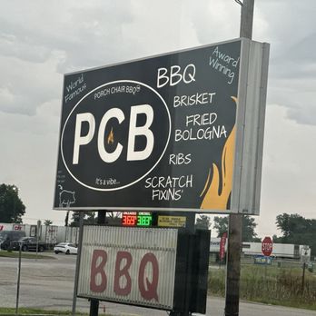 Porch Chair BBQ PCB - Sign - Barbeque Near Me - Ina, Illinois