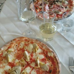 Their pizzas are delicious! And so is the wine. Their pizzas are delicious! And so is the wine.