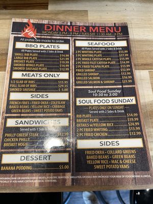 Menu photo 1 Soul BBQ & Seafood Jackson, GA Menu photo 1 Soul BBQ & Seafood Jackson, GA