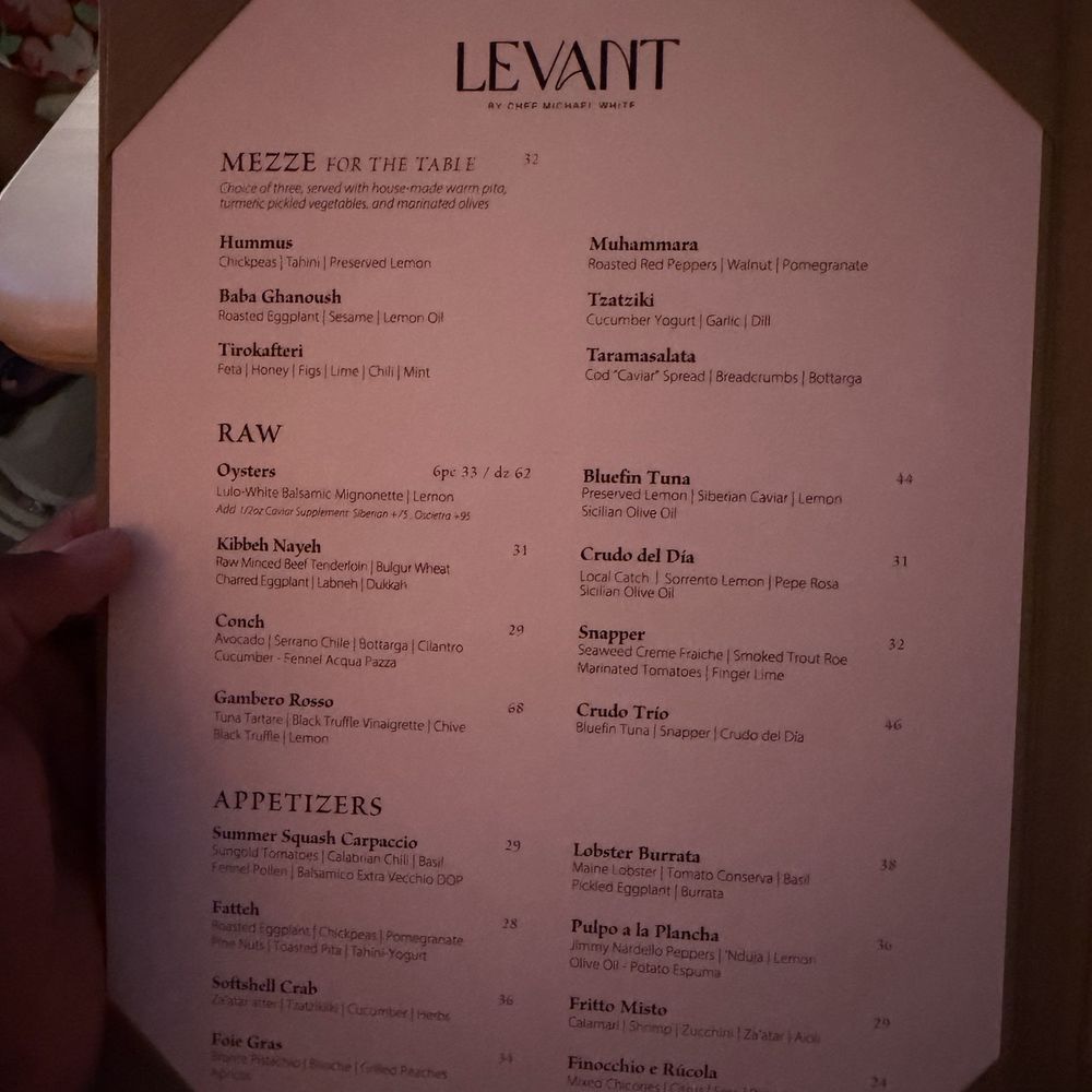 Levant - Menu - Mediterranean Near Me - San Juan, Puerto Rico