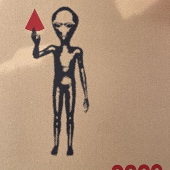 Acre Pizza - Creepy alien dude on pizza box - Pizza Near Me - Sebastopol, California Acre Pizza - Creepy alien dude on pizza box - Pizza Near Me - Sebastopol, California