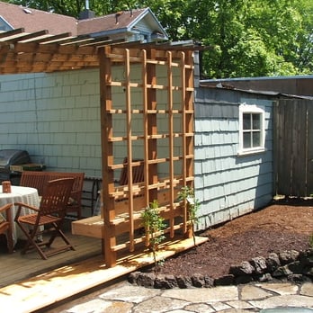 The Phoenix Garden Project - Custom cedar trellis and bench. - Landscaping Near Me - Portland, Oregon The Phoenix Garden Project - Custom cedar trellis and bench. - Landscaping Near Me - Portland, Oregon