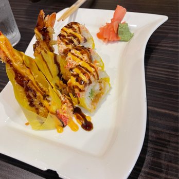 Yamato - Angry Dragon Roll (we had already eaten two pieces!) - Japanese Near Me - Tullahoma, Tennessee Yamato - Angry Dragon Roll (we had already eaten two pieces!) - Japanese Near Me - Tullahoma, Tennessee
