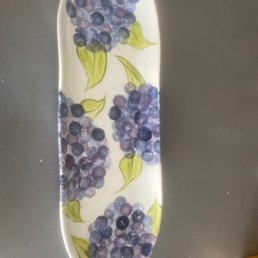 I painted this dish for crackers bread or apps. I love it! I painted this dish for crackers bread or apps. I love it!