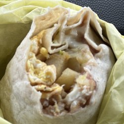 La Casita Mexican Grill - Breakfast burrito without meat, add beans