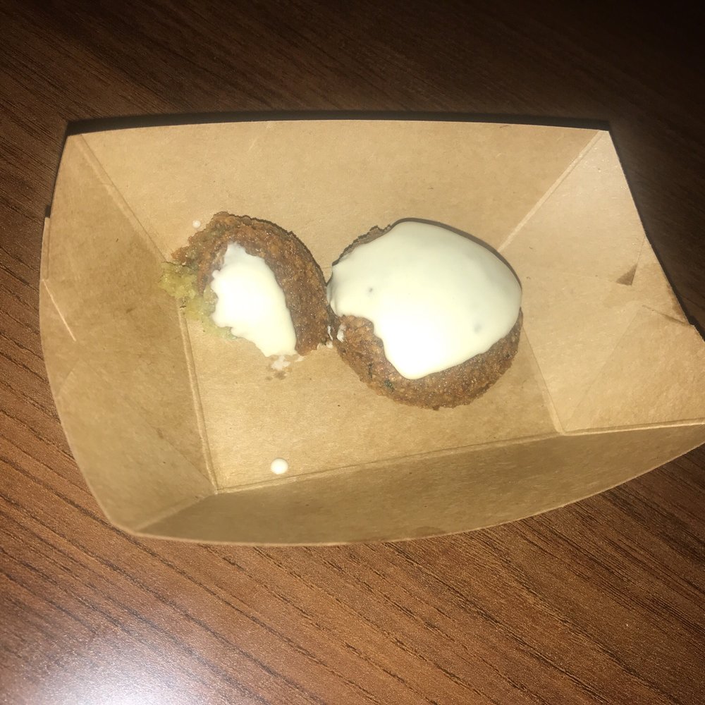 Board Bites - Falafel with tahini sauce - Lebanese Near Me - Plano, Texas Board Bites - Falafel with tahini sauce - Lebanese Near Me - Plano, Texas