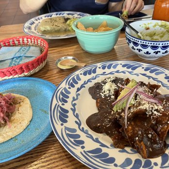 Polanquito - Mole Chilaquiles Green Pipian Mole with Pork Ribs - Tacos Near Me - Houston, Texas Polanquito - Mole Chilaquiles Green Pipian Mole with Pork Ribs - Tacos Near Me - Houston, Texas