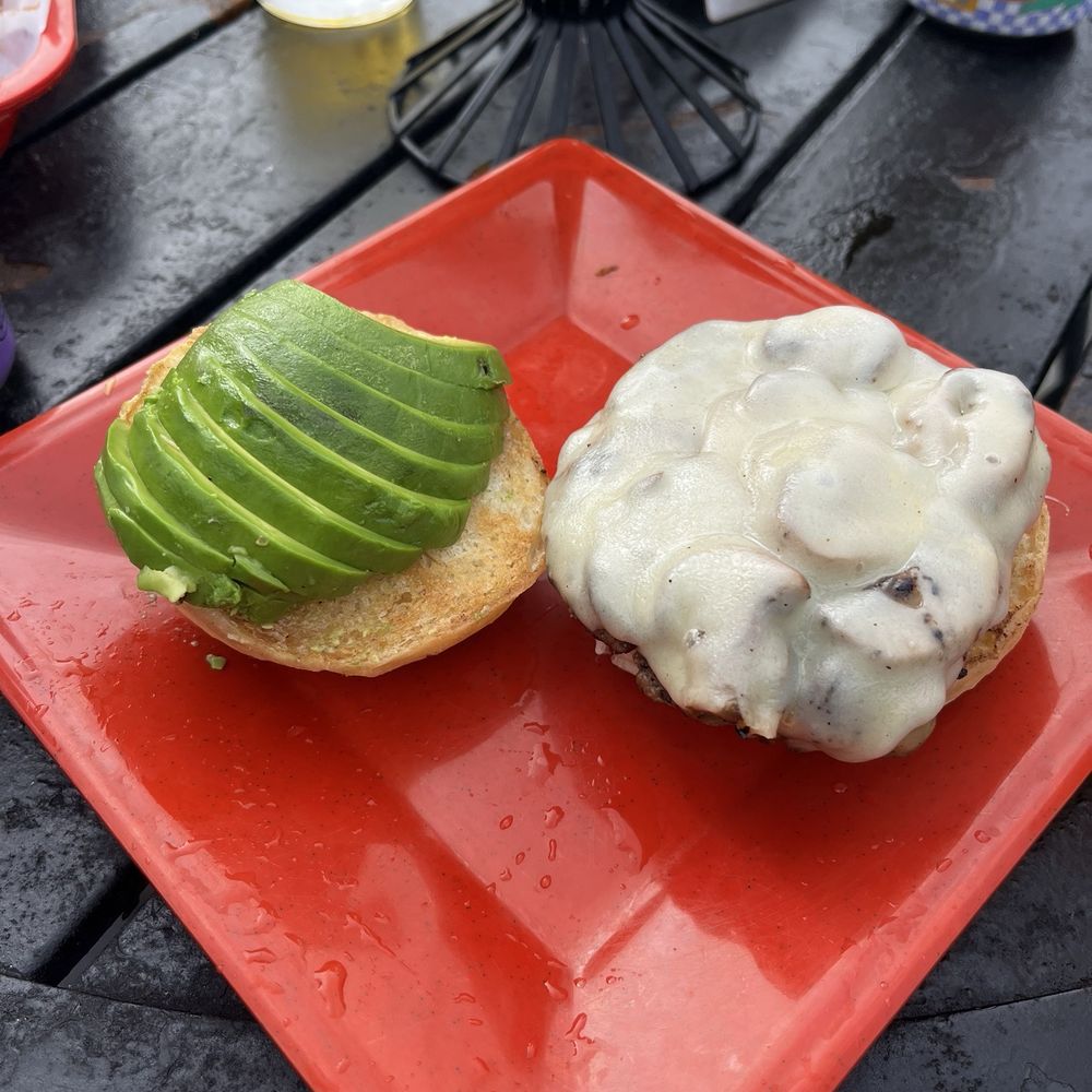 The Lighthouse Grill - cheese burger with mushrooms and avocado - American Near Me - Trinidad, California The Lighthouse Grill - cheese burger with mushrooms and avocado - American Near Me - Trinidad, California
