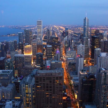 John Hancock Center - Chicago evenings - Landmarks & Historical Buildings Near Me - Chicago, Illinois