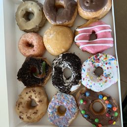 Colorful assortment of doughnuts. Colorful assortment of doughnuts.