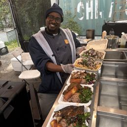 Ribs plate, oxtail plate, jerk chicken plate, loaded fries, planachos.