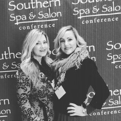 Venus Skincare Spa - Knowledge is power! Nicole and Elise at the most recent skin care trade show.