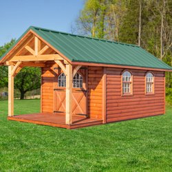 Amish Barn Company - 10x22 Ozark Manor w/ 6' Porch
