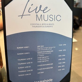 zinc@shade - Menu - New American Near Me - Manhattan Beach, California