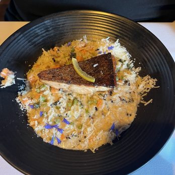 Tina's - Salmon Risotto - New American Near Me - Dundee, Oregon
