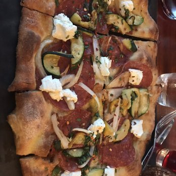 Serious Pie Downtown - Pizza of the day (squash, goat cheese, pepperoni) - Pizza Near Me - Seattle, Washington