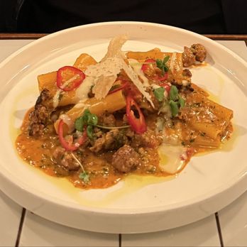 Junah - Special dish of the day - Spicy Paccheri with Italian Sausage - Japanese Near Me - Salt Lake City, Utah
