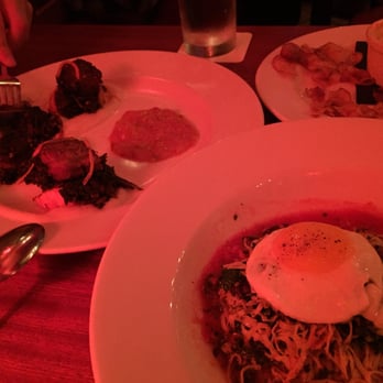 Zig Zag Cafe - tagliarini pasta, pork belly and chips... - New American Near Me - Seattle, Washington