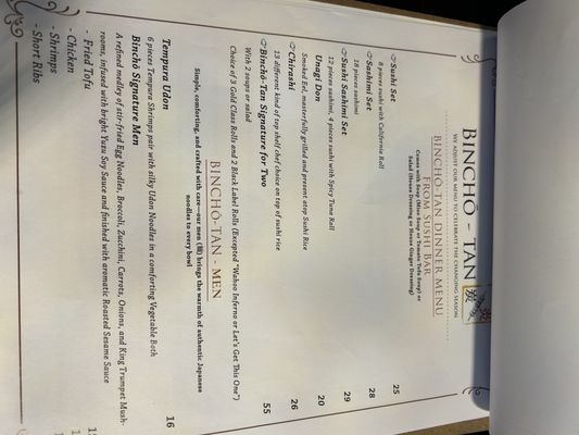 Menu photo 2 Bincho Tan Bistro Lutz, FL