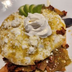 Lenora's Cafe - Chilaquiles with chorizo