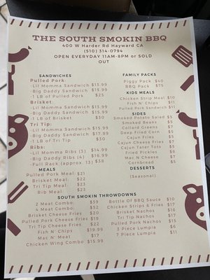 Menu photo 4 The South Smokin BBQ Hayward, CA Menu photo 4 The South Smokin BBQ Hayward, CA