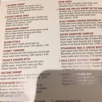 Outback Steakhouse - Menu - Steakhouses Near Me - Wappingers Falls, New York