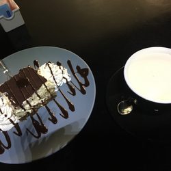 Puna Cafe - Tiramisu and Indian Masala Chai with milk