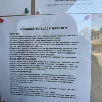 Black Napkin Takeout - Chicken Shop Near Me - Grand Rapids, Michigan