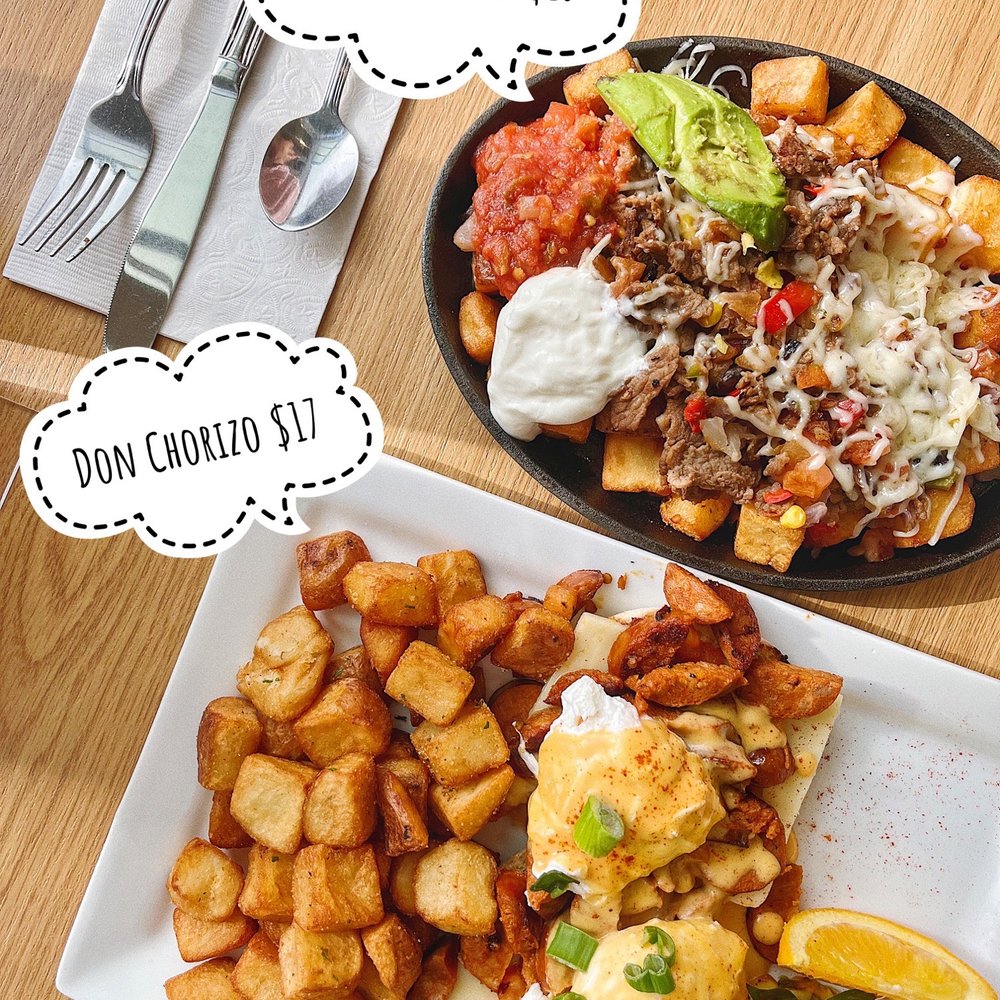 Pür & Simple - a plate of food and a plate of potatoes - Breakfast & Brunch Near Me - Vancouver, British Columbia Pür & Simple - a plate of food and a plate of potatoes - Breakfast & Brunch Near Me - Vancouver, British Columbia