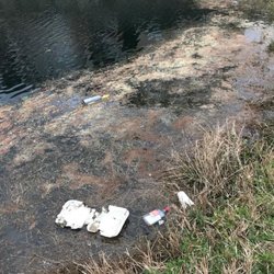Polly Palmer Park - More trash thrown when the trash can is 20 feet away.