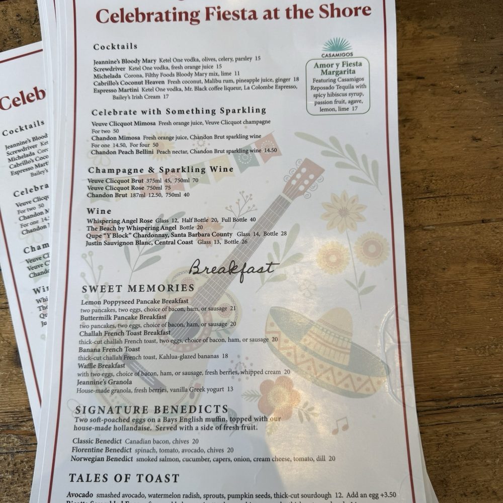 Jeannine's American Bakery Restaurant - Menu - Coffee & Tea Near Me - Goleta, California