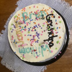 Mayflower Donuts & Bakery - We decorated the AMAZING Italian cream cake that is just soooo yummy!