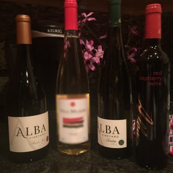 Alba Vineyard - Three of my faves... Pinot Noir, Riesling, and the Raspberry wine! - Wineries Near Me - Milford, New Jersey Alba Vineyard - Three of my faves... Pinot Noir, Riesling, and the Raspberry wine! - Wineries Near Me - Milford, New Jersey