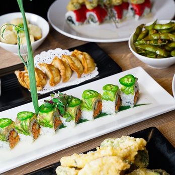 Seabutter - 911 Roll, Veggie Tempura, Gyoza, Garlic Edamame, Tofu & YTJ Roll - Japanese Near Me - Beverly Hills, California Seabutter - 911 Roll, Veggie Tempura, Gyoza, Garlic Edamame, Tofu & YTJ Roll - Japanese Near Me - Beverly Hills, California