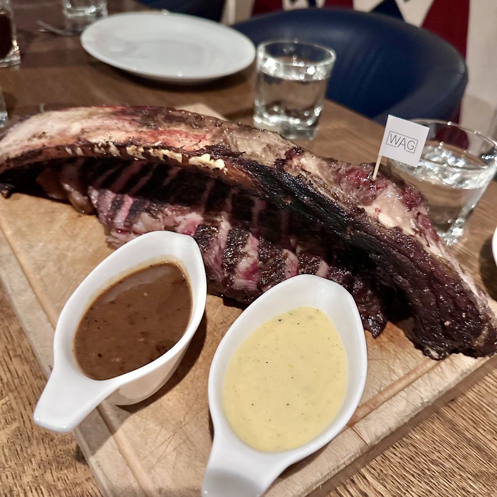 Chuck's Steakhouse - 55 oz wagyu with house peppercorn sauce and Bernaise - Steakhouses Near Me - Banff, Alberta